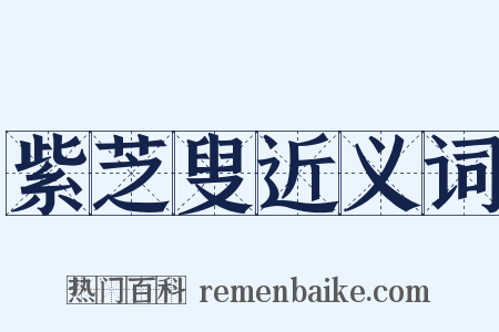 紫芝叟近义词是什么意思的图片